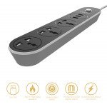 Wholesale Power Strip with 3 USB Port and 3 Outlet Socket Charging Station Surge Protector 10A and 5ft Cord